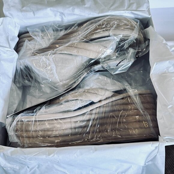 Veronica Beard Beige Tan Brown Geno Ribbed Suede Platform Wedge Sandals 10 NIB - Picture 3 of 7